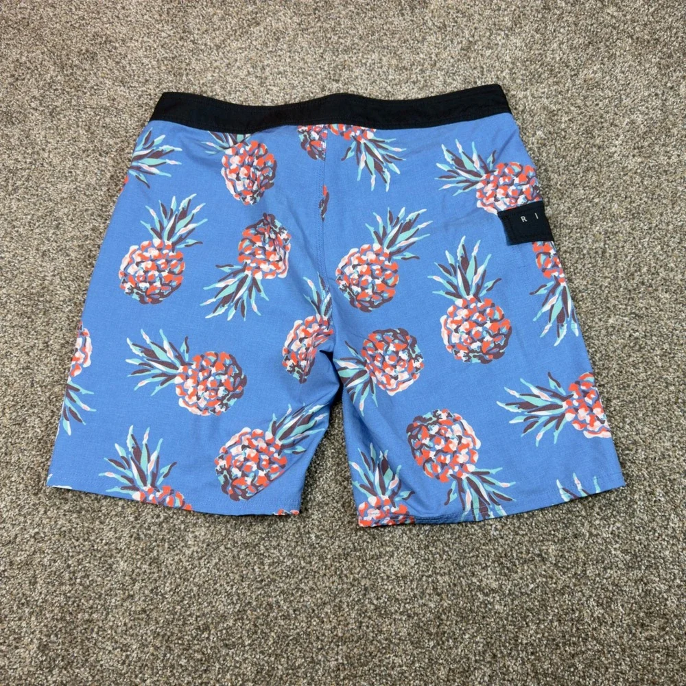 Rip Curl Mirage Board Shorts Mens 32 Blue Pineapple‎ Tropical Swim Trunks 03NMBO